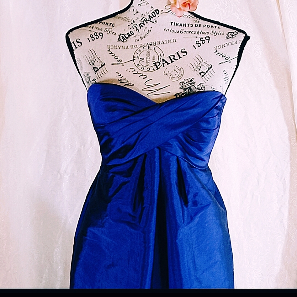 XSCAPE PURPLE STRAPLESS GOWN 8